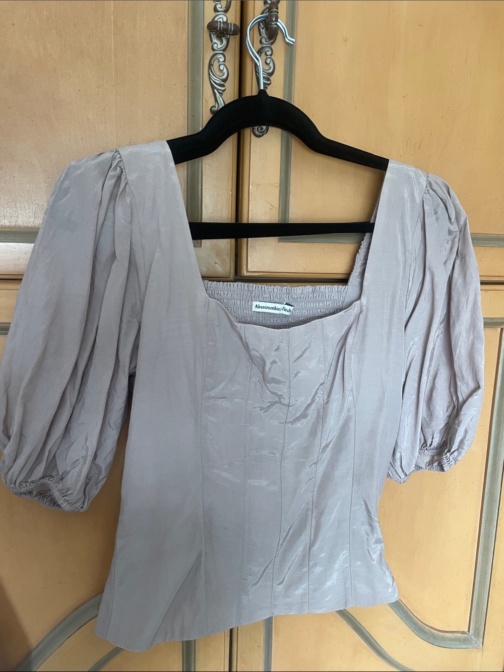 Abercrombie & Fitch Taupe/Beige top with Elastic back